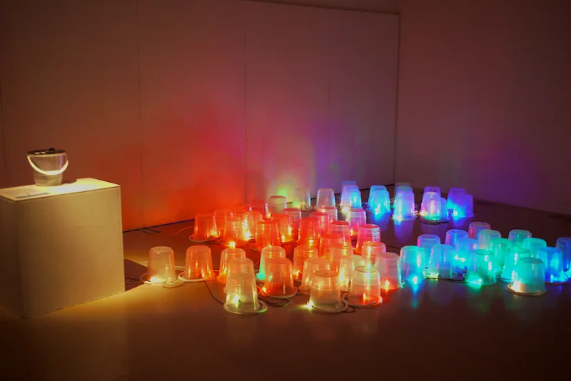 Illuminated lakes — view 2
